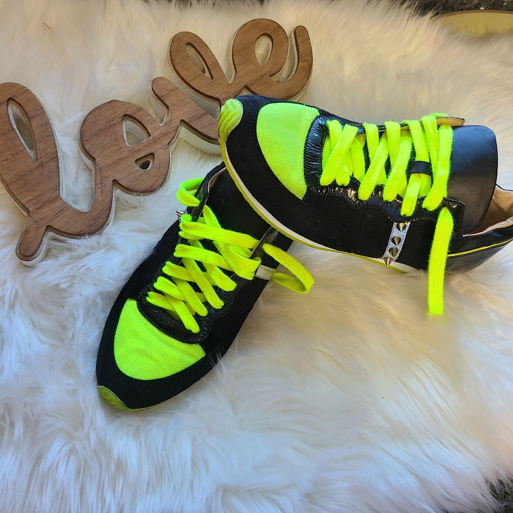 RUTHIE DAVIS sneakers spikes studs black green